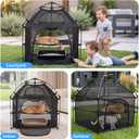 Catio Outdoor Cat Enclosure Pop up Cat Tower Tent Cat Playpen w/Breathable Mesh Portable Catio Kitten Pet Animal Play Pen Indoor Enclosed Kitty Patio Balcony Camping(Square) Large, 28.4" x 28.4" x 27"H