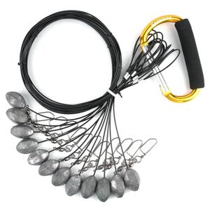 Duck Decoy Rigs – Texas Style Tangle-Free 12 Pack Setup with Anchoring Weights, Gold Carabiner, Quick Swivels for Duck and Waterfowl Hunting