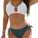 Blooming Jelly Womens Bikini Sets Cheeky Two Piece Swimsuit 2025 String Curvy Cutout Bathing Suit S, 