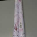 2 Pieces HeloHo Peel and Stick Wallpaper Light Pink Floral Leaf Wall Paper Self Adhesive Removable Waterproof Contact Paper for Bathroom Living Room Bedroom Decor 15.35" X 78.7"