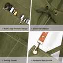 Chef Apron for Men Women Canvas Aprons with 3 Pockets Cross Back Resistant Work Apron for Cooking (Green)