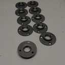 10 Pack 3/4 inches Malleable Cast Iron Pipe Flange, Industrial Pipe Flanges for Threaded Black Pipes and Fittings, DIY Steampunk Industrial Vintage Style