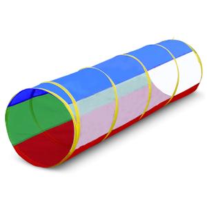 Kids Crawl Through Play Tunnel, Pop Up Baby Play Tunnel for Toddlers, Game Toy Play Tent for Girl or Dog Cat Pet Tunnel, Style: Red, Green and Blue