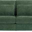 KISLOT 89" Sofa Couch for Living Room Chenille Upholstered Couch with Deep Seats and Wide Armrests 3 Seater Comfy Sofa with Cup Holders, USB & Type-C Ports, Spring Cushion, Solid Wood Frame Green