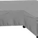 OutdoorLines Waterproof Outdoor Patio Sectional Cover - UV Resistant & Windproof L-Shaped Patio Furniture Covers for Deck, Lawn and Backyard, 420D Heavy Duty Couch Cover, Right Facing, 104"x83", Grey