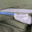 White Classic Forest Green Bed Sheets W Zipper & 2 Pillow Cases