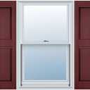 Builders Edge 14.5 in. W x 49 in. H TailorMade Vinyl 2 Equal Panels, Raised Panel Shutters Pair in Wineberry  BEP2140049078 