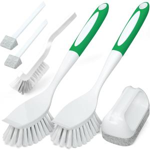 Holikme 5Pack Kitchen Cleaning Brush, Green