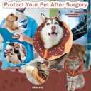 Recovery Donut Collar for Dogs & Cat,Inflatable Dog Cone Collar Alternative After Surgery,Soft Dog Cone for Large Medium Small Pet, Adjustable Pet Neck Donut(Brown,Large) (Brown)