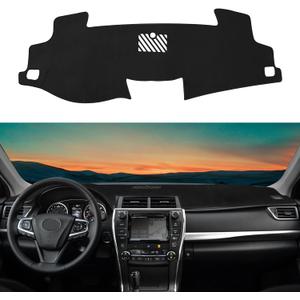 Dashboard Cover Mat Custom Fit for Toyota Camry 2012-2017 Dash Cover Nonslip Dash Mat Protector Sunshade No Glare Black