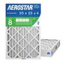 Aerostar 20x25x4 MERV 8 Air Filter 2 Pack, HVAC Pleated A/C Furnace Filters, Electrostatic MPR 600 & FPR 5, Made in USA