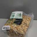 PINXIURY Water Hyacinth Handwoven Tissue Box Cover, Natural Handmade Wicker Napkin Box Holder, Handcrafted Square Facial Tissue, Rustic Decorative on Table and Bathroom, Office, Boho Decorative (Single)