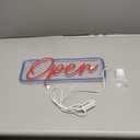 Kavaas Neon Open Signs for Business Window 16.5" x 7.7" - LED Open Sign with USB Adaptor | Light Up Open Sign for Storefront Shop Bar Salon Cafes Restaurant (Blue/Red-Horizontal)