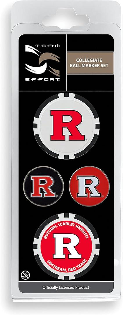 Team Effort Rutgers Scarlet Knights Ball Marker Set