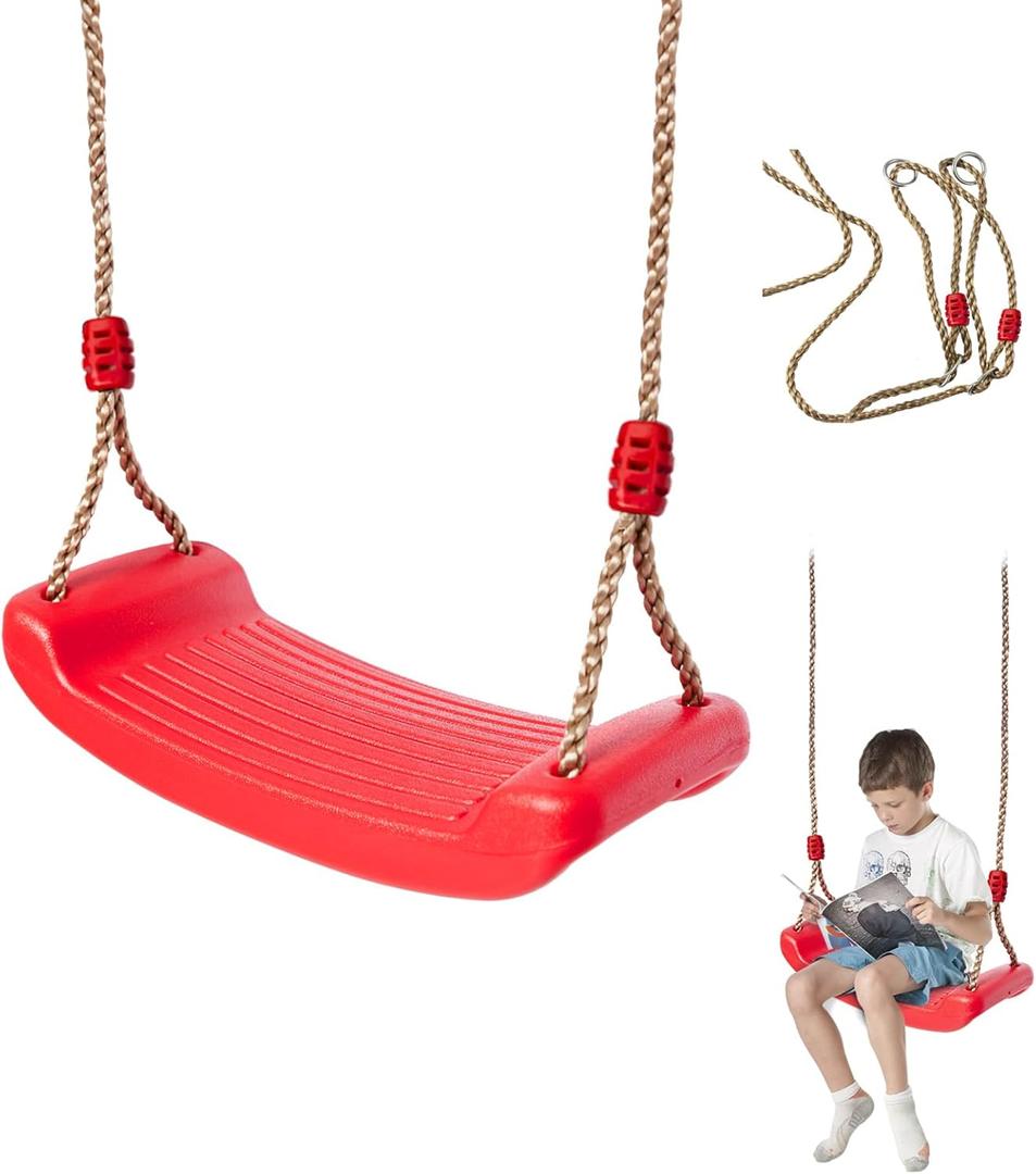 IFOYO Tree Swing Seat, Swing Set Accessories for Kids Outdoor & Indoor Playground, Red