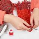 NUOBESTY Knitting Counter Row Counters for Knitting and Crocheting Sewing Tools Essential Crochet Accessory Stitch Lock 20pcs (2.5x1.5cm, Red)