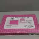 Headley Tools Rotary Cutter Set - 45mm Fabric Cutter, 5 Replacement Rotary Blades, A3 Cutting Mat, Quilting Ruler and Sewing Clips, Craft Knife Set, Ideal for Crafting, Sewing, Patchworking, Pink