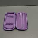 BOVKE Hard Calculator Case for Texas Instruments TI-84 Plus CE Color Graphing Calculator/TI-84 Plus/TI-83 Plus CE, Extra Zipped Pocket for USB Cables, Charger, Manual and More, Purple