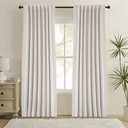 BSfullts Blackout Curtains Cream 84 Inches Long Room Darkening Black Out Curtain Insulating Noise Reducing Drapes Dark Out Drape for Nursery Bedroom 2 Panels Set