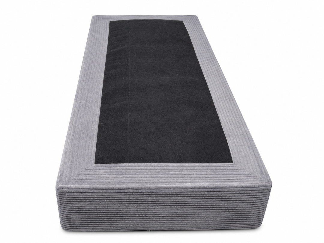 Grey Corduroy Modular Sofa Base Ottoman Section 54"x24"
