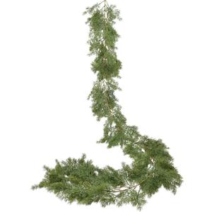 DearHouse 6.01Ft Christmas Garland Pine Cypress Artificial Greenery Garland,Artificail Pine Christmas Garland for Holiday Season Mantel Fireplace Table Runner Centerpiece Dcor