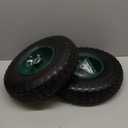 Taifa 2 PCS 13 Inch 4.00-6 with 5/8'' & 3/4'' Bearings Rubber Solid Flat Free Replacement Tires and Wheels, Air Less Wheel for Wheelbarrow/Wagon/Hand Truck/Trolley/Garden Scooter etc.