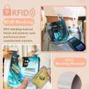 Shorogyt for Samsung Galaxy A15 5G Wallet Case with Card Holder - Designer Marble Pattern Kickstand Magnetic Clasp Back Flip Folio Leather Phone Cases for Galaxy A15 5G for Women Men Girls Cyan