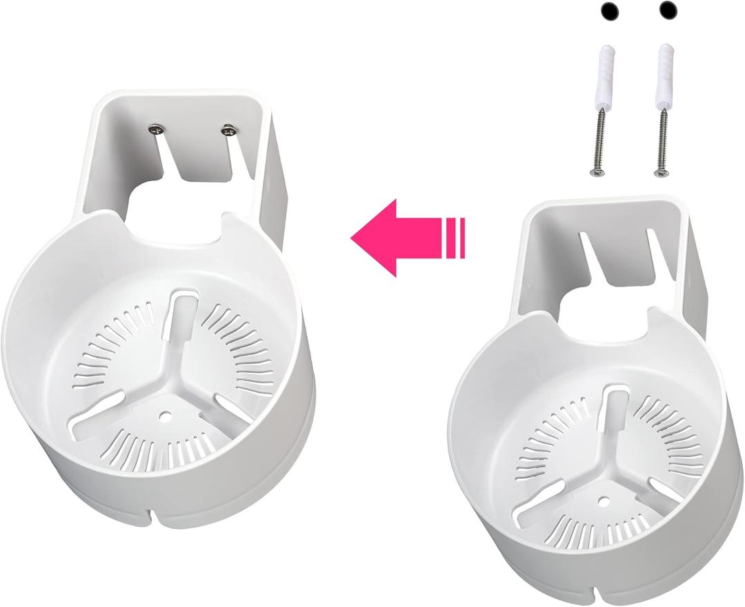 Upgraded Wall Mount Bracket for Tp-Link Deco X55, X55 Pro, X20, X50, X60 Mesh WiFi System, Sturdy Metal Made Holder Stand Bracket Shelf with Cable Organizer, Space Saving (White)2 pc