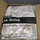 zesthome 8x10 Area Rugs - Stain Resistant Washable Rug for Living Room, Non-Slip Backing Large Area Rug with Ultra-Thin Low Pile for Bedroom, Vintage Home Decor (Orange/Beige)