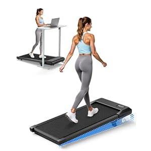 Superun Walking Pad with 6% Incline, 2.5HP Treadmill, 0.6-3.8 MPH, 300 lbs