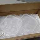 Square Glass Containers with Lids, 24 oz Freezer Safe Borosilicate Glass Food Storage Containers, 3 Cup Sandwich Containers/Box for Lunch, Small Glass Freezer Yogurt/Cereal Bowls for Meal Prep, 4 Pack