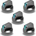 5 Pcs DG94-01480A for Samsung Stove Knob Replacement Parts, Compatible with Samsung Smart Electric Cooktop Burner NZ36K6430RG/AA-00,NZ30K6330RG/AA-00,NZ30K6330RS/AA-00,NZ36K6430RS/AA-00