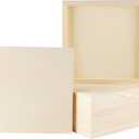 ADXCO 8 Pack Wood Panels 10 x 10 Inch Unfinished Wood Canvas Wooden Panel Boards for Painting, Pouring, Arts Use with Oils, Acrylics