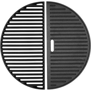 18" Grill Grate & Griddle Replacement for Kamado Joe Grill Accessories Classic III, II, I Stand-Alone, Solo Stove, for Large Big Green Egg Cast Iron Grate, Vision Parts VGKSS-CC2, B-11N1A1-Y2A