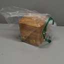 Rattan Square Tissue Box Cover, 5.7" x 5.7" x 5", Decorative Woven Facial Tissue Holder with Hinged Top Lid, Natural Color