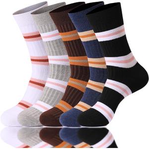 Striped Socks Tube Socks Retro Style Colorful Crew Funny Sock (Medium, Multicolor 14)
