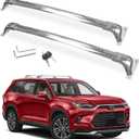 Heavy Duty Chrome Finishing Upgraded Roof Rack Crossbar Compatible for Grand Highlander Lexus TX 2024-2026 All Grades.Max 260lb Loading Weight Metal Lockable Anti -Theft Locking Mechanism