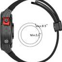26mm 22mm 20mm QuickFit Watch Band Compatible with Garmin Fenix 8 7 6 5 3 hr 6s 5s 6x 5x Forerunner 935 945 965 Magnetic Silicone Watch Band for Garmin Instinct Approach MARQ Descent Quatix Epix Pro (Black)