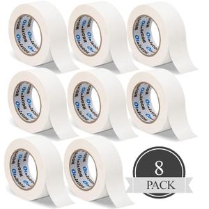 White Gaffer Tape 2 inch x 240 Yards Heavy Duty Gaffers Floor Tape Matte Finish Gaffe Gaffing Goon Pro Cloth Tape for Film Schools, Broadcasting Classes, Box-Sealing,Non-Reflective, Easy to Rip