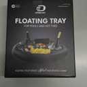 Premium Floating Drink Holder for Pool, Hot Tub Accessories for Adults - Holds Up to 50 LBS - Fun Swimming Pool Accessories for Adults, Cool and Unique Drink Floaties (Black)