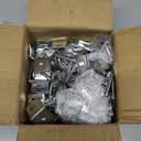 50PCS Sign Mounting Brackets Clamps 3/4" Flared Leg Bracket, Sign Mounting Hardware Kit, Street Sign Bracket Metal for Large Poles, Include Bolts & Allen Wrench