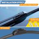 GSPSCN 3 Wipers Replacement for Dodge Caravan 2007-1996，Grand Caravan 2007-2000 /Chrysler Town & Country 2007-2000，Original Equipment Windshield Wiper Blades 28"+28"+16" (set of 3) J hook