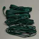 5 Pack Indoor Extension Cord 12 Feet Green Include 3 Polarized Outlets with Protective Plug Cap 18 Gauge 125 Volts 2 Prong Christmas Lights Extension Cord for Holiday Xmas Home Office