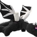 Black Dragon Plush 23.7 in 60 cm Stuffed Animal Toy Pillow Character Dolls Birthday Festival Present for Kids
