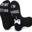 Gamer Gifts, Gaming Beanie Hat Socks, Best Christmas Stocking Stuffers Gifts for Teens Boys Teenagers Him (Black)