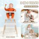 Baby High Chair, High Chairs for Babies and Toddlers, Light Weight Portable Highchair, Comfortable Feeding, Multi-Use Easy Clean High Chair (Beige)