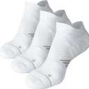 Hylaea No Show Running Athletic Anti-Blister Wicking Coolmax Socks, Seamless Anti-odor (Medium, 3 Pairs White Style 2)