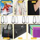 15PCS Nylon U-Shape Zipper Pulls, Heavy Duty Zipper Tags Replacement for Backpack, Luggage, Jacket, Purse & Travel Cases - Black White Gray (5PCS Each) - Zippers Cord Extensions