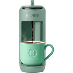 Keurig K-Mini Mate Single Serve Coffee Maker  Ultra-Compact 4 Width, Travel Mug Friendly, Ideal Holiday Gift for Small Spaces, Glamping Green