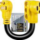 Suplevel NEMA 6-50P to 14-50R EV Charger Adapter Cord, STW 6AWG 50 Amp 240V/250 Volts, 3-Prong Welder Plug to 4-Prong EV Charger Connector, for Tesla or EVSE Level 2 Charging, NOT for RV, ETL Listed